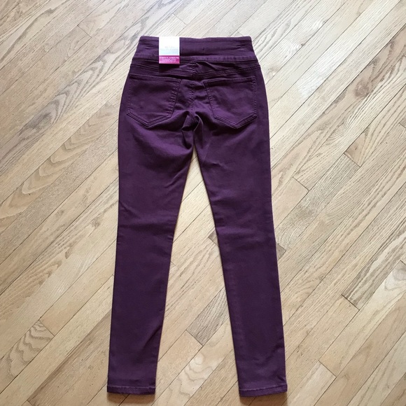 SO Jeggings NEW Womens XS Extra Small Maroon Super Stretch Skinny Mid Rise - Picture 10 of 12